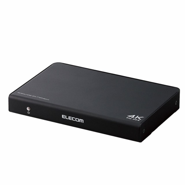 エレコム VSP-HDP14BK HDMI分配器 4K 60P 対応 1入力 4出力 スプリッター（ブラック）[VSPHDP14BK] 返品種別Aの通販は