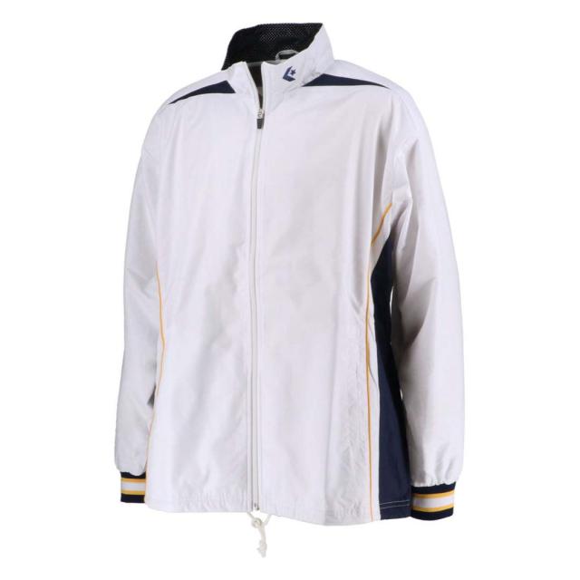 コンバース CB182500S-1129-XO 男女兼用 ウォームアップジャケット（裾ボックスタイプ）（ホワイト×ネイビー・サイズ：XO）CONVERSE[CB182500S1129XO] 返品種別A