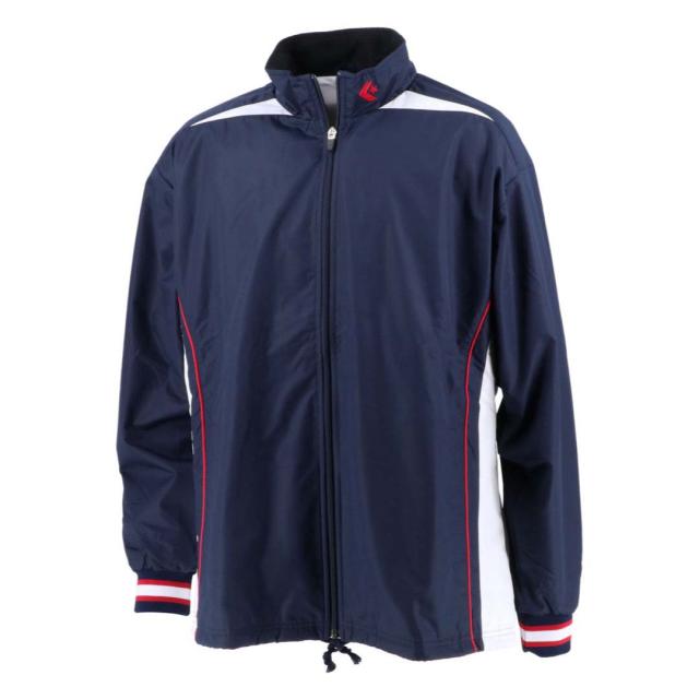 コンバース CON-CB182500S-2911-L 男女兼用 ウォームアップジャケット（裾ボックスタイプ）（ネイビー×ホワイト・サイズ：L）CONVERSE[CONCB182500S2911L] 返品種別A