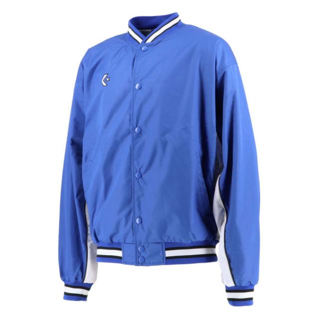 コンバース CON-CB182112S-2511-L 男女兼用 ウォームアップジャケット（前ボタン・裾フライスタイプ）（ロイヤルブルー×ホワイト・サイズ：L）CONVERSE[CONCB182112S2511L] 返品種別A 6,980円
