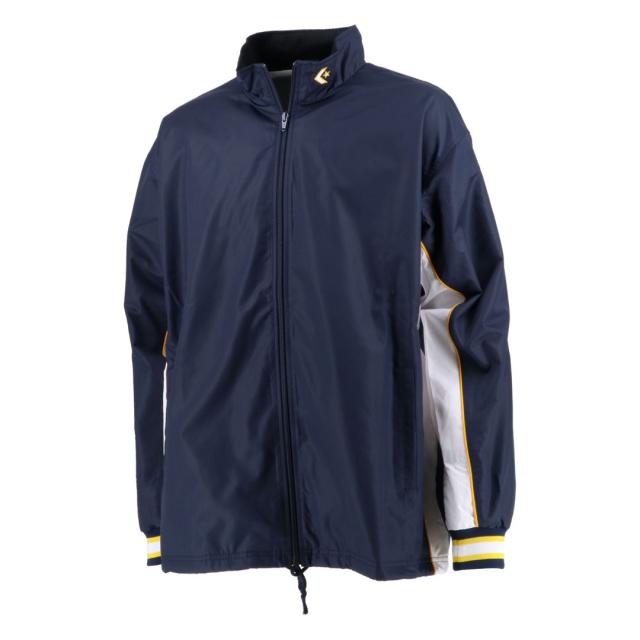 コンバース CON-CB182102S-2911-O 男女兼用 ウォームアップジャケット（前ファスナー・裾ボックスタイプ）（ネイビー×ホワイト・サイズ：O）CONVERSE[CONCB182102S2911O] 返品種別A 6,980円