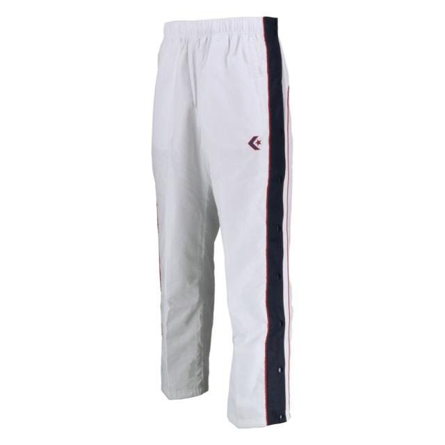 コンバース CB182102P-1129-XO 男女兼用　ウォームアップパンツ（サイドフルオープンタイプ）（ホワイト×ネイビー・サイズ：XO）CONVERSE[CB182102P1129XO] 返品種別A