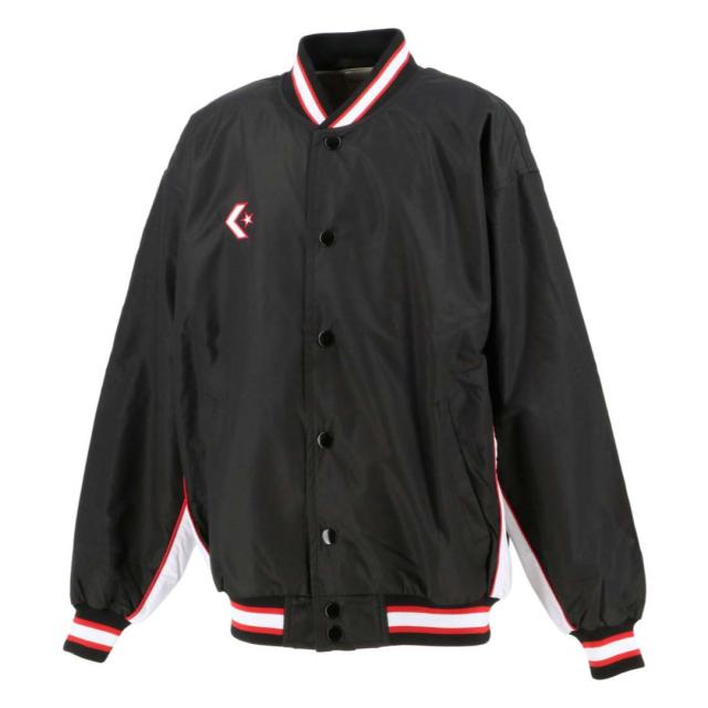 コンバース ジュニア ウォームアップジャケット（前ボタン）（ブラック×ホワイト・サイズ：150cm） CB482501S-1911-150返品種別A 6,480円