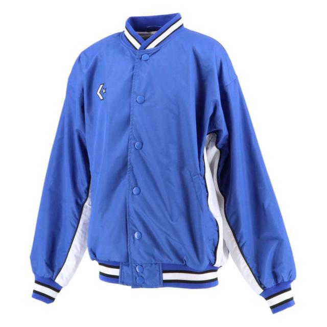 コンバース CB482501S-2511-160 ジュニア ウォームアップジャケット（前ボタン）（ロイヤルブルー×ホワイト・サイズ：160cm）CONVERSE[CB482501S2511160] 返品種別A