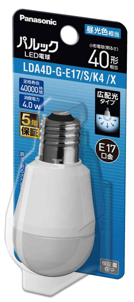 パナソニック LDA4DGE17SK4X LED電球 小形電球形 440lm（昼光色相当