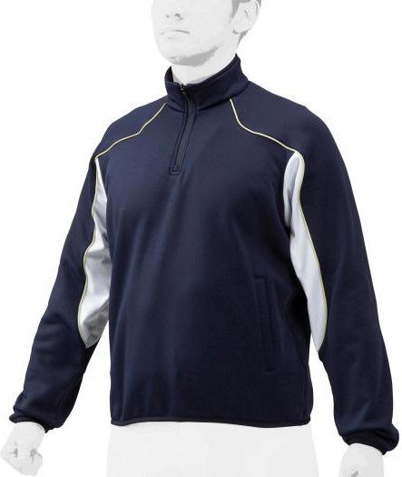 ミズノ ストレッチニットジャケット（ネイビー×ホワイト・サイズ：L） mizuno 12JE0K25 ユニセックス 12JE0K2574L返品種別A