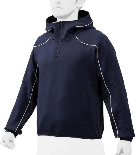 ミズノ ストレッチニットフーディジャケット（ネイビー・サイズ：XO） mizuno 12JE0K26 ユニセックス 12JE0K2614XO返品種別A