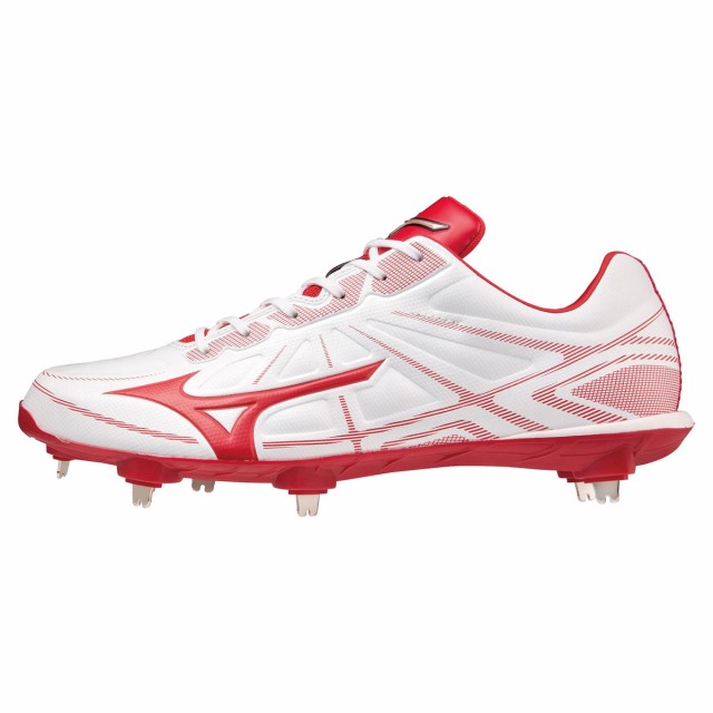 ミズノ 野球スパイク（ホワイト×レッド・サイズ：24.0cm） mizuno　ライトレボエリート　ユニセックス 11GM211162240返品種別A