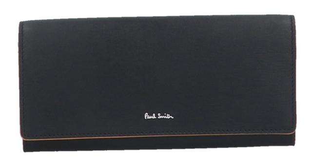 ポールスミス 4608X-78A-FSTRGS 長札小銭付き（Black/Blue）Paul Smith　4608X　FSTRGS[4608X78AFSTRGS] 返品種別B