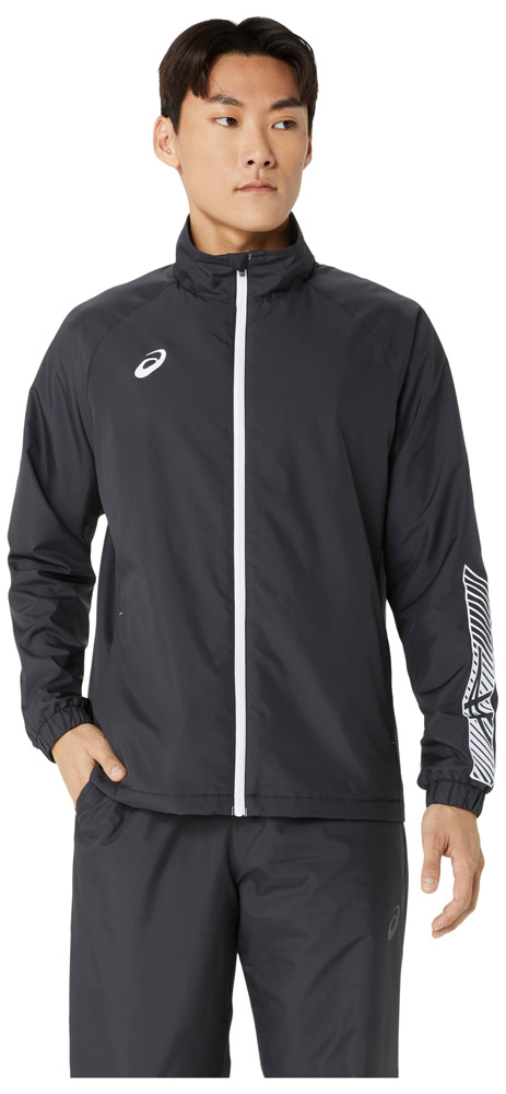 アシックス 2031E745-002-S 裏トリコットウインドブレーカージャケット（パフォーマンスブラック×ブリリアントホワイト・サイズ：S）asics[2031E745002S] 返品種別Aの通販は