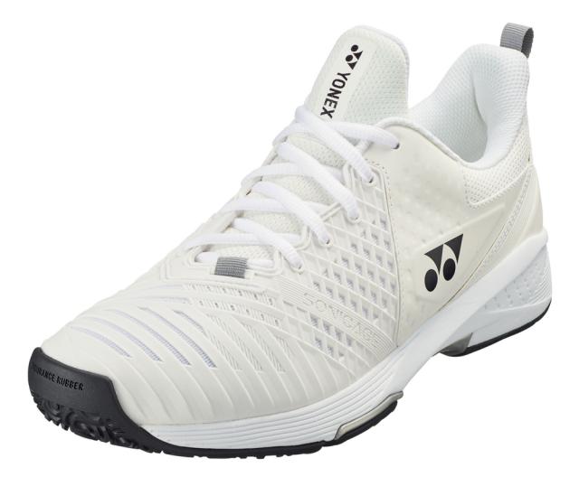 ヨネックス YO-SHTS3WGC-141-25.5 メンズテニスシューズ　パワークッションソニケージ3WGC（ホワイト/ブラック・サイズ：25.5cm）YONEX　クレー・砂入り人工芝コート用[YOSHTS3WGC141255] 返品種別Aの通販は