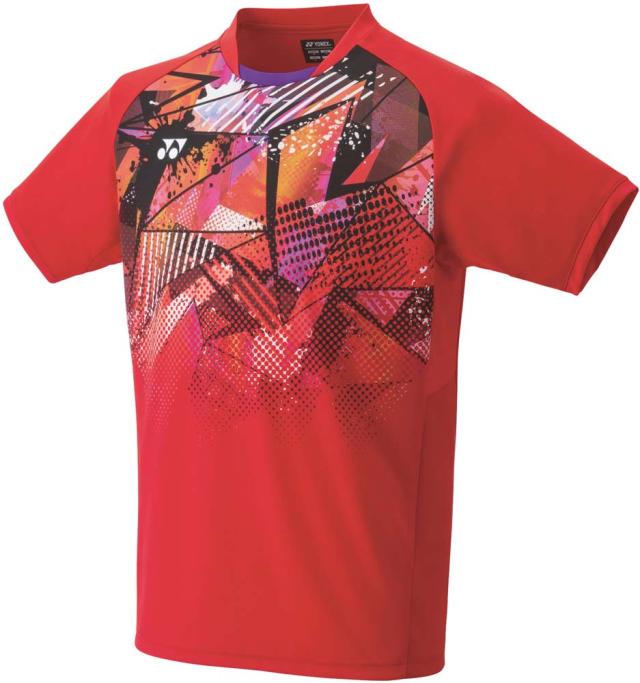 ヨネックス YO-10525-496-SS メンズ ゲームシャツ（フィットスタイル）（サンセットレッド・サイズ：SS）[YO10525496SS] 返品種別Aの通販は