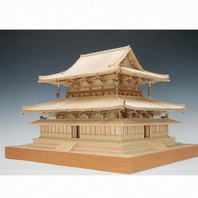 ウッディジョー 1/75 木製模型 法隆寺 金堂（改良版）木製組立キット