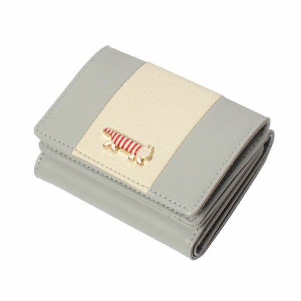 LISA LARSON（リサ・ラーソン） 103-511095 ラウンドファスナー三つ折り財布（グレー）[103511095] 返品種別Aの通販は