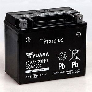 台湾ユアサ バイク用バッテリー【電解液注入・充電済】【他商品との同時購入不可】 YUASA YTX12-BS(タイワンユアサ)返品種別Bの通販は