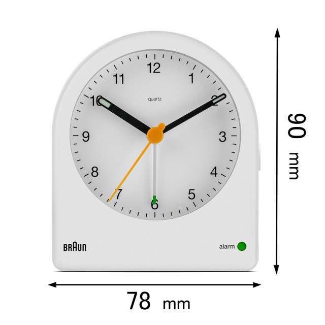 ブラウン 目覚まし時計BRAUN Analog Alarm Clock BC22W[BC22W] 返品種別A