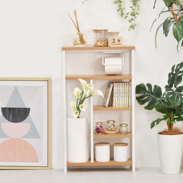 B.Bファニシング NIRC0207MONAT Nid ペーパーホルダー付き収納ラック(ナチュラル)[NIRC0207MONAT] 返品種別Aの通販は 5,443円