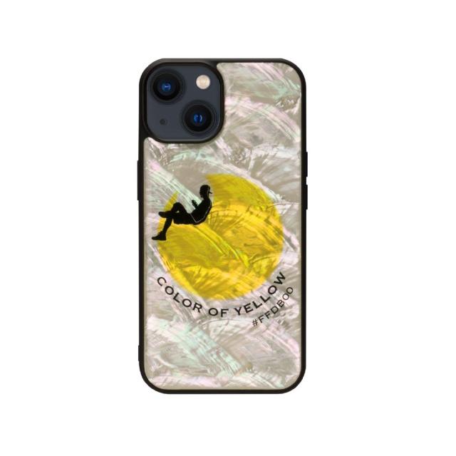 ikins（アイキンス） I23569I14 iPhone 14用 背面カバー型 天然貝ケース（Sunset Yellow）[I23569I14] 返品種別Aの通販は