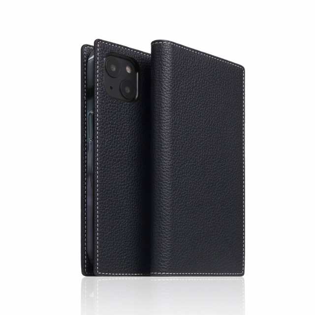 SLG Design SD24345I14MBB iPhone 14 Plus用 手帳型ケース Full Grain Leather Case（ブラックブルー）[SD24345I14MBB] 返品種別A