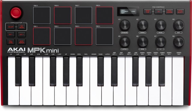 アカイ AP-CON-052 25鍵USB MIDIキーボードコントローラーAKAI MPK mini MK3[APCON052] 返品種別A