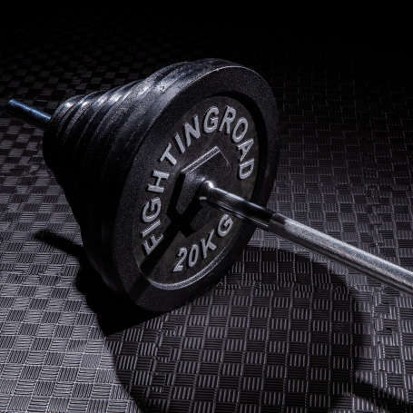 ファイティングロード 高品質マット　バーベルセット　ブラックタイプ（30kg）【他商品との同時購入不可】 841FR20CM5640返品種別Bの通販は 17,666円