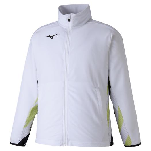 ミズノ 62JC201001S トレーニングクロスジャケット（ホワイト×ネオライム・サイズ：S）MIZUNO[62JC201001S] 返品種別Aの通販は