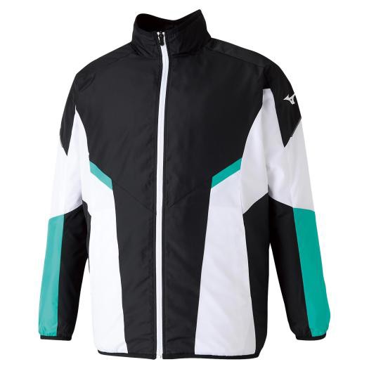 ミズノ ウィンドブレーカージャケット（総裏メッシュ）（ブラック×ブルーグリーン・サイズ：L） MIZUNO 62JE100193L返品種別Aの通販は 6,037円