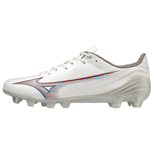 ミズノ P1GA236509275 サッカースパイク　固定式(HG)ミズノアルファ SELECT（ホワイト×イグニッションレッド×ブルー・サイズ：27.5cm）MIZUNO　ユニセックス　MIZUNO　α SELECT[P1GA236509275] 返品種別Aの通販は