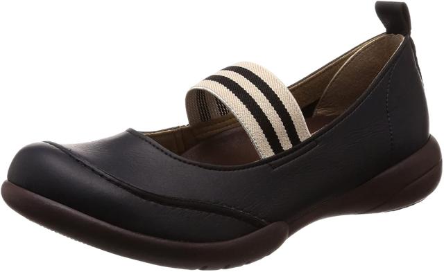 Re:getA R073-BLK-S ボーダーゴム フラットモカシンシューズ（ブラック・サイズ：S 22.0〜22.5cm）リゲッタ[R073BLKS] 返品種別Aの通販は 6,757円