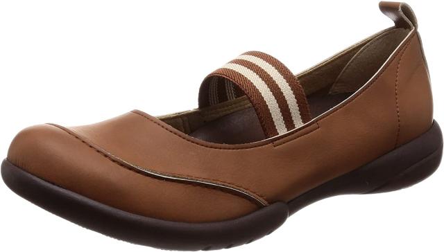 Re:getA R073-BRN-S ボーダーゴム フラットモカシンシューズ（ブラウン・サイズ：S 22.0〜22.5cm）リゲッタ[R073BRNS] 返品種別Aの通販は 6,296円