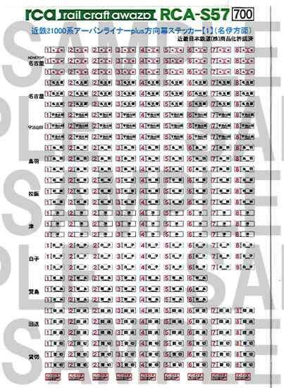 レールクラフト阿波座 N Rca S57 近鉄系アーバンライナーplus 方向幕ステッカー 1 名伊方面 返品種別b の通販はau Pay マーケット Joshin Web 家電 Pc ホビー専門店