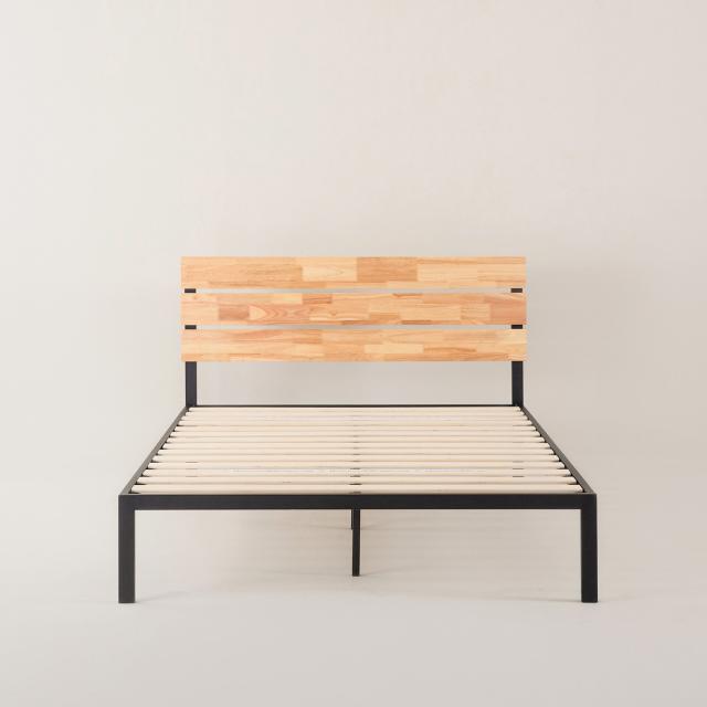 ZINUS メタル ウッド ベッドフレーム シングル HBPBA ナチュラル