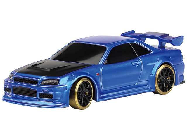 ハイテックマルチプレックスジャパン 【再生産】1/76 C64 Blue Drift Car 電動RC完成セット【C64-BL】ラジコン 返品種別B