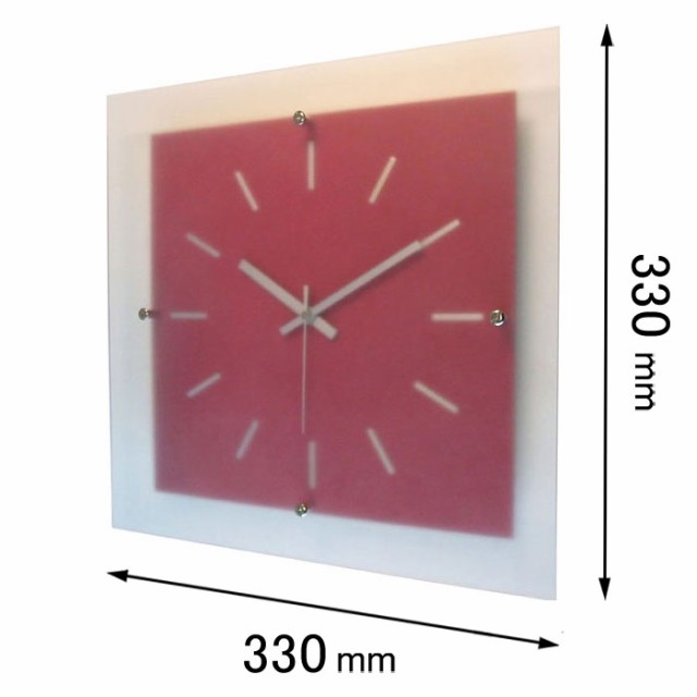 フォーカス・スリー 掛け時計Focus Three　ミスティバークロック（レッド） V-059(R)[V059R] 返品種別A