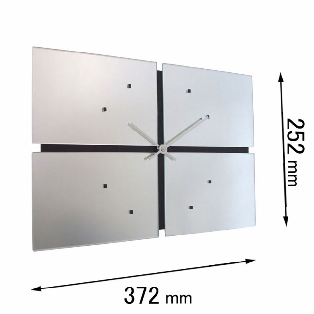 フォーカス・スリー 掛け時計Focus Three　ミラークロック（ブラック） V-070(BK)[V070BK] 返品種別A