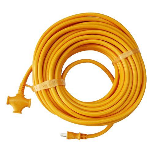宏和工業 KM25-20 デカ太延長コード 20m 15A 2P 3口(イエロー)KOWA 電源コード[KM2520] 返品種別Bの通販は