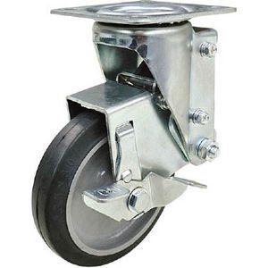 ユーエイキャスター SHSKY-S125NRBDS-30 クッションキャスター 125径 自在車 ストッパー付 ゴム車輪[SHSKYS125NRBDS30] 返品種別Bの通販は 15,980円