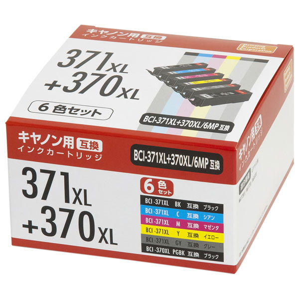 PPC PP-C371L-6P キヤノン用互換インク（6色パック）[PPC371L6P] 返品種別Aの通販は