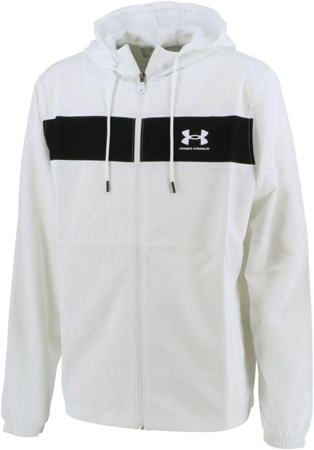 アンダーアーマー スポーツスタイル ウインドブレーカー（ホワイト/ブラック・サイズ：LG） UNDER ARMOUR　UA 1365505-100-LG返品種別Aの通販は