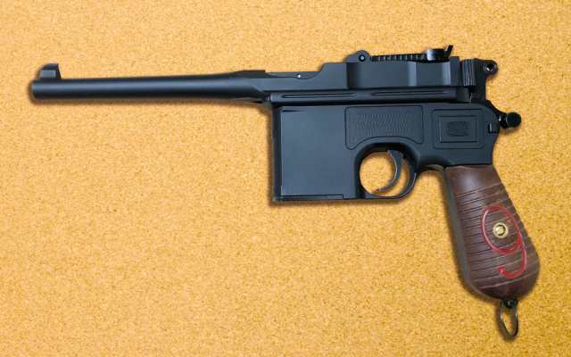 A！ CTION Mauser C96 Red9 マットブラックモデルガン 返品種別Bの通販