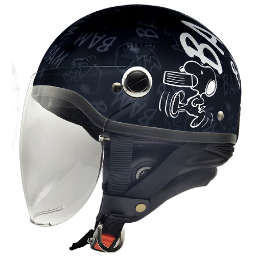 アークス SNH-104 SNOOPYハーフヘルメット　BAMBAM シールド付き（ブラック）AXS[SNH104] 返品種別Bの通販は