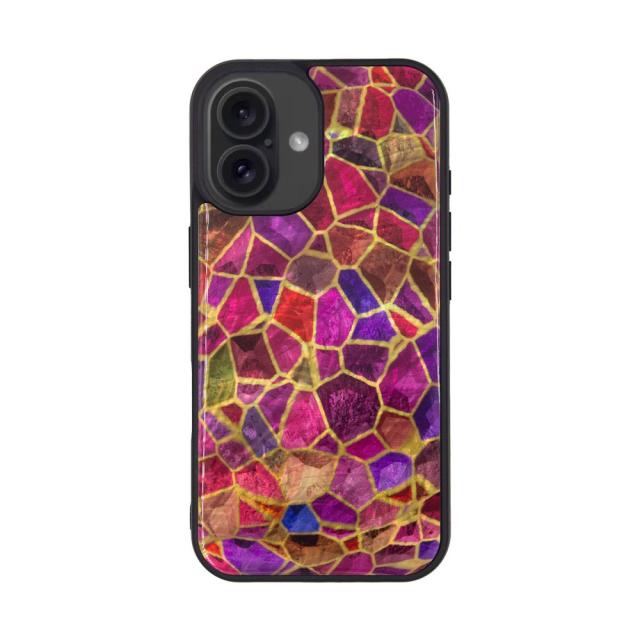 ikins（アイキンス） I27131I16 iPhone 16用 天然貝ケース ステンドグラス（ピンク）[I27131I16] 返品種別Aの通販は