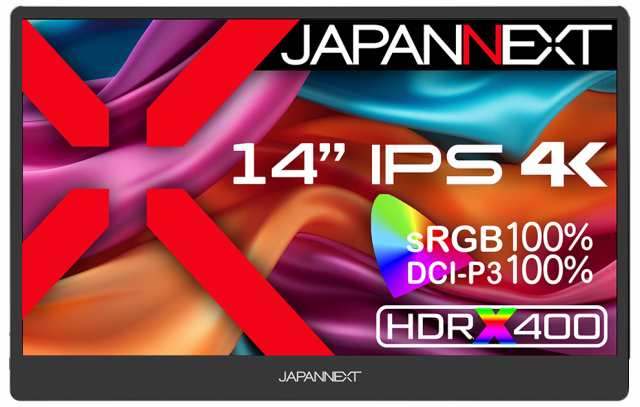 JAPANNEXT（ジャパンネクスト） JN-MD-IPS140UHDR 14型 液晶ディスプレイ（4K/60Hz/IPS(ADS)/非光沢/25ms/miniHDMI/スピーカー搭載/フリ