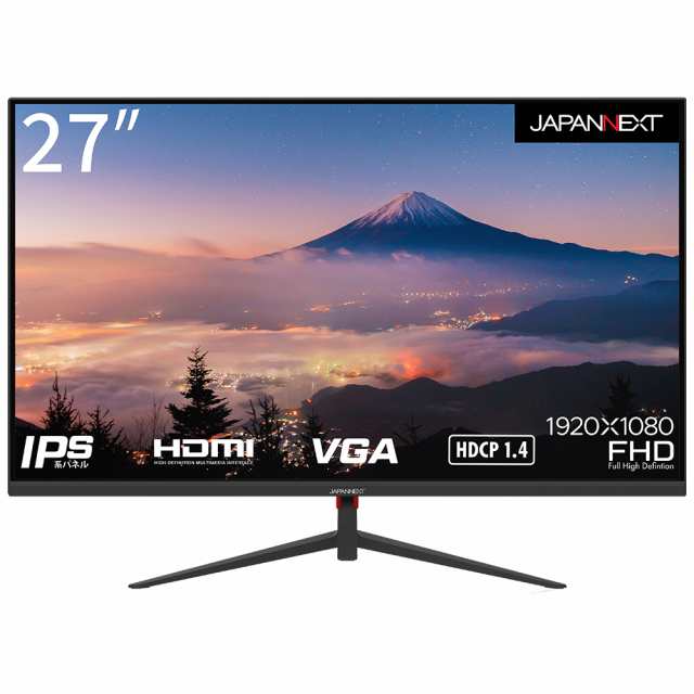 JAPANNEXT（ジャパンネクスト） JN-IPS270FLFHD 27型 液晶ディスプレイ（フルHD/14ms/IPS/ノングレア/HDMI/VGA/スピーカー搭載/FreeSync/