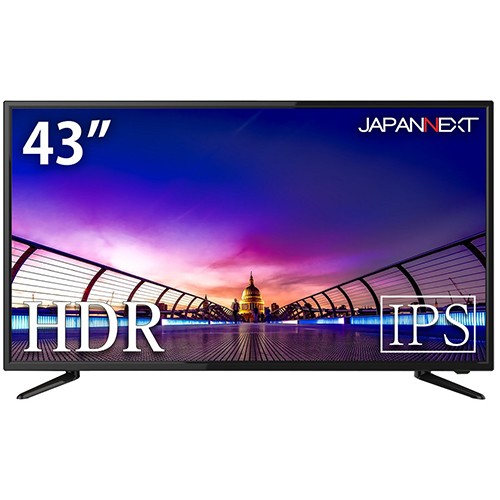 JAPANNEXT（ジャパンネクスト） JN-IPS4302UHDR 43型 液晶ディスプレイ（4K UHD/60Hz/3ms/IPS/半光沢/HDR対応/FreeSync/MHL接続対応/スピ