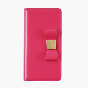 LAYBLOCK(レイブロック) LB10240I8 iPhone XS/X用 手帳型 RIBBON CLASSIC DIARY（ホットピンク）[LB10240I8] 返品種別A