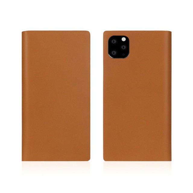 SLG Design SD17888I58R iPhone 11 Pro用 手帳型ケース Calf Skin Leather Diary（キャメル）[SD17888I58R] 返品種別A