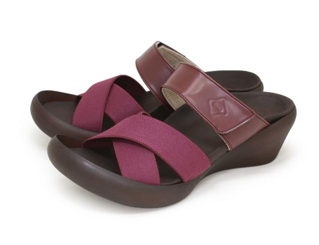 RegettaCanoe クロスベルトウェッジサンダル（ダークレッド・サイズ：M 23.0-23.5cm） リゲッタカヌー CJLW5524A-DRD-M返品種別Aの通販は 8,980円