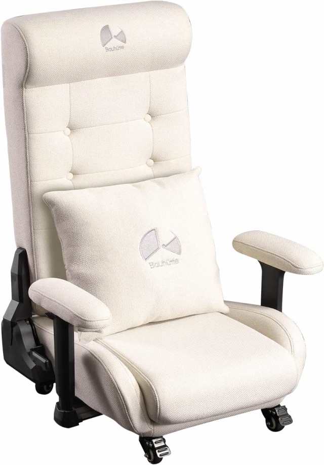 バウヒュッテ ゲーミングソファ座椅子2　ファブリックタイプ（ホワイト） Bauhutte　Gaming Floor Sofa Chair 2 GX-370-WH返品種別A