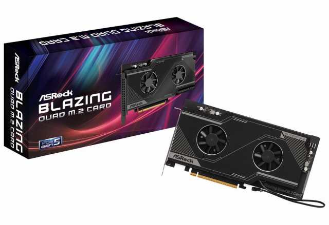 ASRock（アスロック） BLAZING QUAD M2 CARD Blazing Quad M.2 Card[BLAZINGQUADM2CARD] 返品種別A